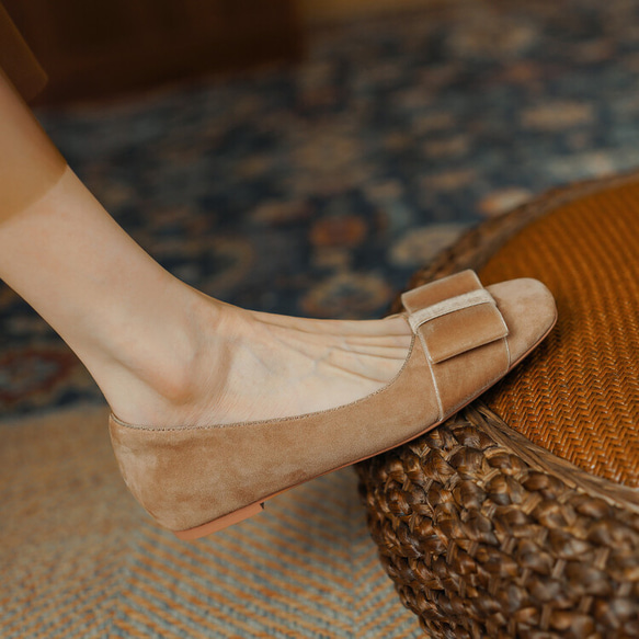 23 秋冬新款女式真皮鞋時尚獨特高跟鞋慢跟 22 厘米-25 厘米 Anzuiro #829⭐免運費⭐ 第6張的照片