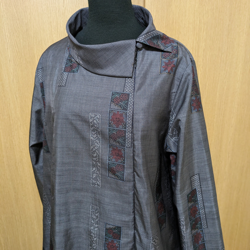 SOLD 着物リメイクワンピース大島紬L〜LL ワンピース さらあお 通販