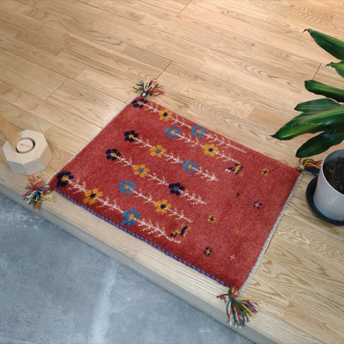 ギャッベ 42x59cm ペルシャ絨毯 手織り ギャベ 玄関マットラグ 絨毯 ギャッベ 42x59cm ペルシャ絨毯 手織り ギャベ 玄関マットラグ 絨毯