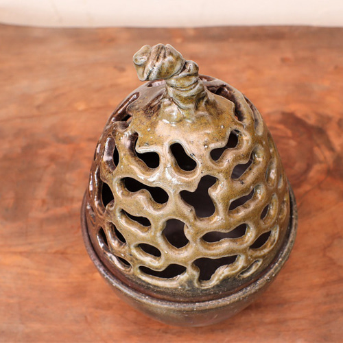 備前焼 香炉 木箱付き 備前焼香炉(桐箱付き)作家：山口功 - 備前焼通販ギャラリー