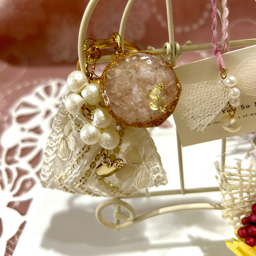 317» ◤完売致しました。◢ インド刺繍リボン*レジンチャーム 