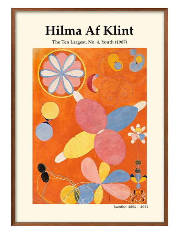1-8141　ポスター　絵画　A3サイズ『ヒルマ・アフ・クリント』アート　イラスト　デザイン　上級マット紙　北欧 1枚目の画像