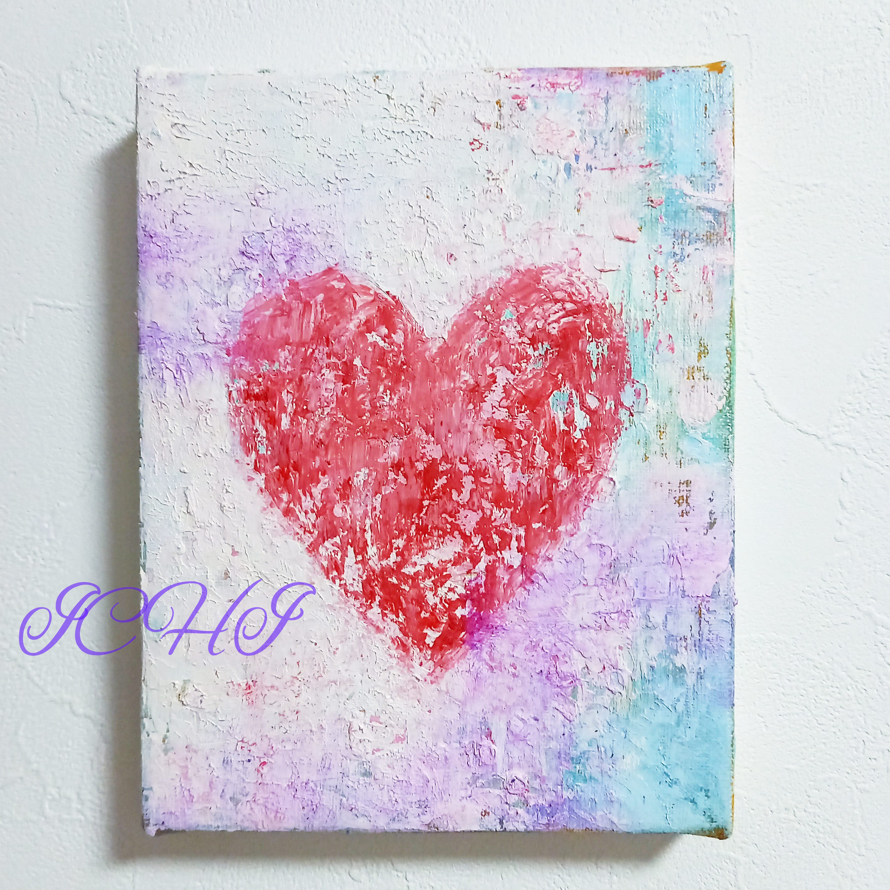 油絵 悩みハート【送料無料】値下げしました。