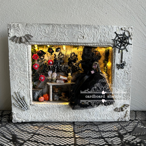 段ボールフレーム＆魔女のお出掛け P フォトフレーム・写真立て