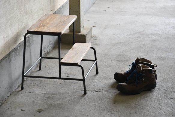 ◾️mixt model 踏み台 ステップ スツール アイアンW460×D440×H420