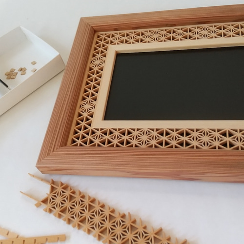 木製 フォトフレーム (L判) 写真立て 【全面組子】再販① フォト