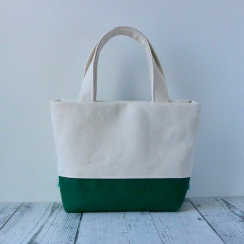 推しカラーgreenキラキラ輝く花モチーフインド刺繍トートバッグ【S