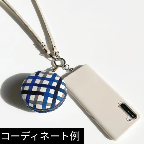 ハンドメイド　マカロンポーチ　4センチ　ミナペルホネン　グレー ミナ ポーチ クォーツポーチ｜ミナ ペルホネン / minä perhonen 2024