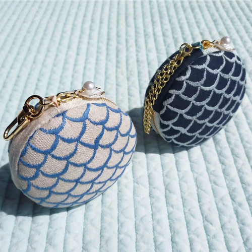 ⚮̈ミナペルホネン　mermaid まるっこポーチ ⚮̈ミナペルホネン mermaid まるっこポーチ ⚮̈ミナペルホネン