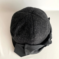 【新作】アシンメトリーなビッグリボンのCAP✳︎秋冬の帽子✳︎選べるサイズ受注生産 6枚目の画像