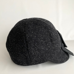 【新作】アシンメトリーなビッグリボンのCAP✳︎秋冬の帽子✳︎選べるサイズ受注生産 2枚目の画像