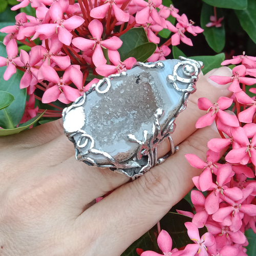 ジオードオリジナル マインハンドメイドシルバーリング ～「Gathering