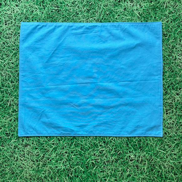 クリームソーダ☆給食セット　大きめランチョンマット　35×45 ブルー 5枚目の画像