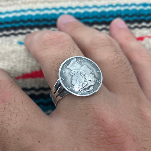 ヴィンテージコイン 銀貨 シルバー リング 指輪 25号 #インディアン 