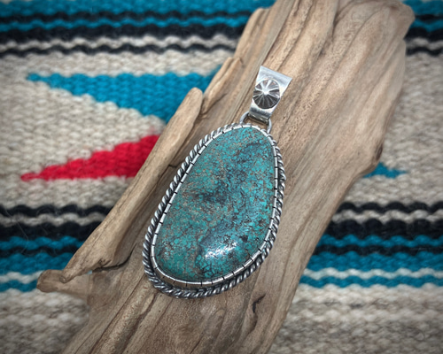 フーベイ　ターコイズ　シルバー　ネックレス　ペンダント　#インディアンジュエリー フーベイ ターコイズ トルコ石 シルバー ネックレス ペンダント