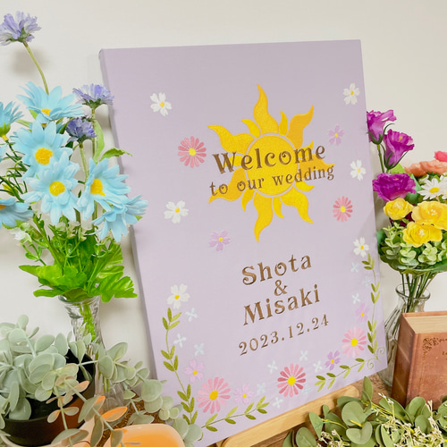 送料無料】ラプンツェル刺繍のウェルカムボード 結婚式 送料無料】ラプンツェル刺繍のウェルカムボード 結婚式