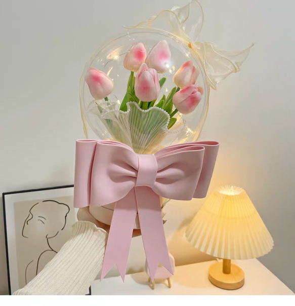 りりーバルーンブーケ Amazon | バルーンの花束型ブーケ 〜オープンハートブーケ〜 (3