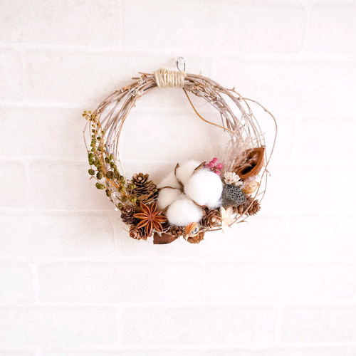 森からの贈り物 木の実のリース ボタニカルリース リース 色と香りの