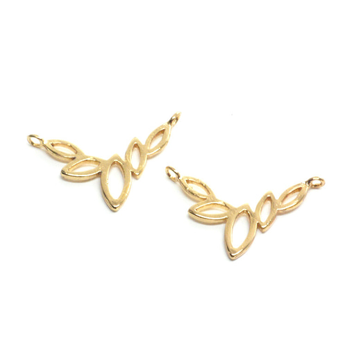 新作【2個入り】両カン！プチサイズの五つのしずく形が繋がる光沢