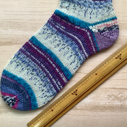 オパール毛糸の靴下　手編み　#7 3枚目の画像