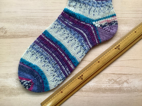 オパール毛糸の靴下　手編み　#7 3枚目の画像