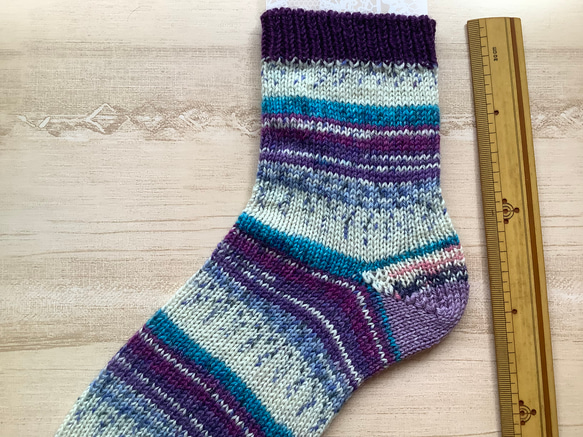 オパール毛糸の靴下　手編み　#7 4枚目の画像