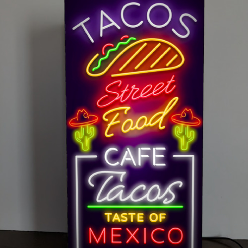 Tacos Neon Sign for Wall Decor,Dimmable Led Tacos Neon Light