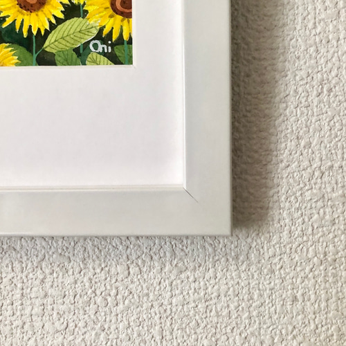 バラのささやき　額縁付き　透明水彩画 バラのささやき額縁付き透明水彩画