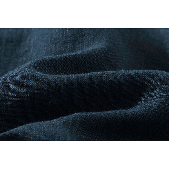 綿麻中綿ジャケット　パーチワーク風リネンジャケット　暖かい中綿トップス　和風羽織りネイビー　フリーサイズL268　 11枚目の画像