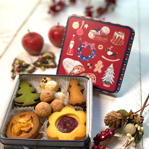 糖質オフ&グルテンフリー】クリスマス・クッキー缶（予約制） 焼き菓子