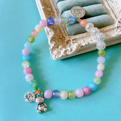 ペット用ネックレス ガラスビーズくすみカラー×アルミビーズ① ペット