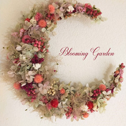 三日月のリース ドライフラワーリース スモークツリー 三日月 1点限り  