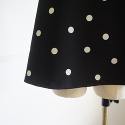 【new】Polka dot A-line blouse ドットのAラインブラウス（ブラック）38 3枚目の画像