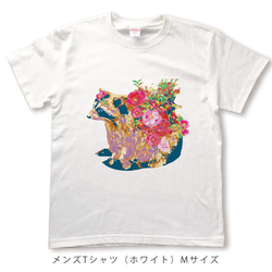 鮮やか椿あらいぐまのTシャツ 2枚目の画像