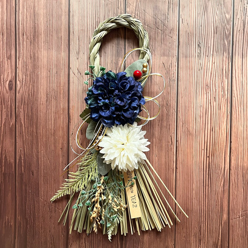 No.25 わらしめ縄リーススワッグ2024 ハンドメイドお正月飾り 玄関