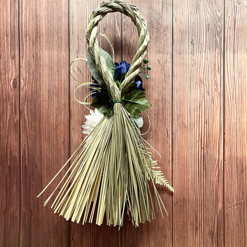 No.25 わらしめ縄リーススワッグ2024 ハンドメイドお正月飾り 玄関