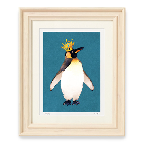 菜生アートフレーム「王様ペンギン」 イラスト naonote 通販