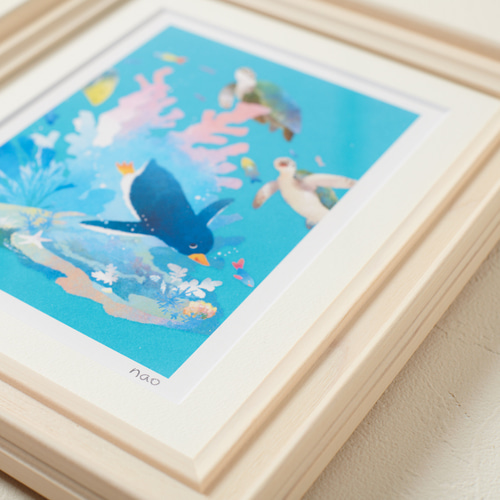 菜生アートフレーム「王様ペンギン」 イラスト naonote 通販 16527697