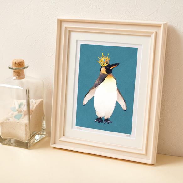 菜生アートフレーム「王様ペンギン」 3枚目の画像