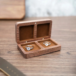 【カスタマイズ刻印】リングピロー　リングボックス　ウェディング　指輪入れ　ウッド　結婚指輪 7枚目の画像