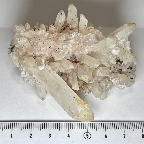 ヒマラヤ✨ マニカラン産 ピンク水晶 原石 クラスター ダブルポイント
