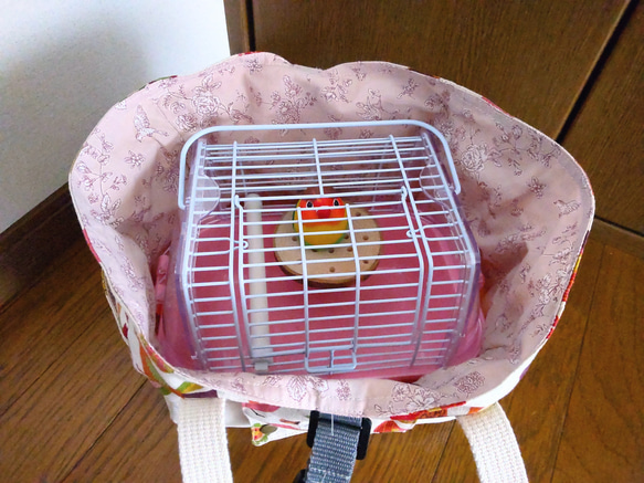 鳥用 インコ用♡ウィズキャリーSが入る♤通院 移動用 キャリーバッグ　インコバッグ♢鳥さん 7枚目の画像