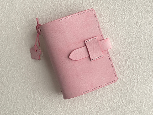 ミニ6 システム手帳カバー / イタリアンレザー / ピンク / ミニ6