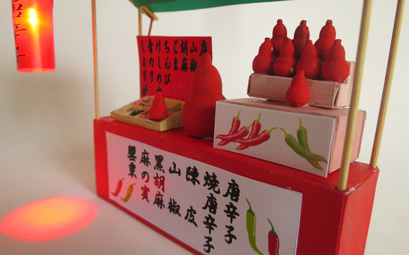 「赤ちょうちん」　七味唐辛子や　完成モデル　ジオラマ　ミニチュア　 5枚目の画像