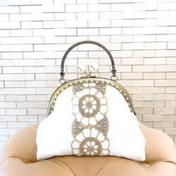 朝露の輝き白紫陽花のイタリア製高級ジャガード上品な気品漂う