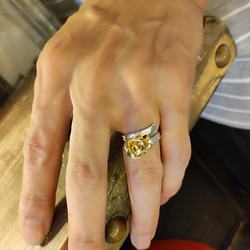 罕見的三維玫瑰形狀。日本古董銀玫瑰勺重製戒指_0816 復古 第8張的照片