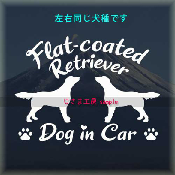 【同一犬種】　かわいい愛犬2頭飼い『Dog　in　Car』シルエットステッカー 1枚目の画像