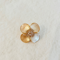 dip flower 【brooch】*gold* 2枚目の画像