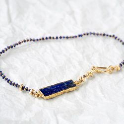 -lapis lazuli- gold anklet 2枚目の画像