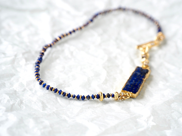 -lapis lazuli- gold anklet 3枚目の画像